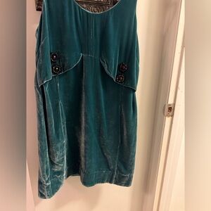 See By Chloe Teal Velvet mini dress